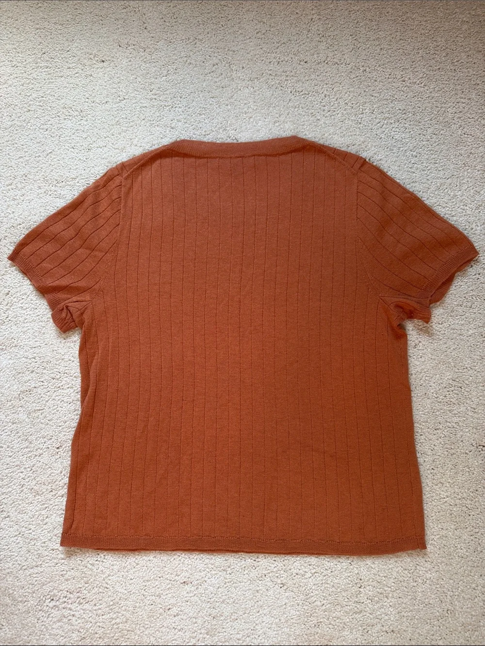 J. Crew Silk/Cashmere Ribbed Short-Sleeve Sweater